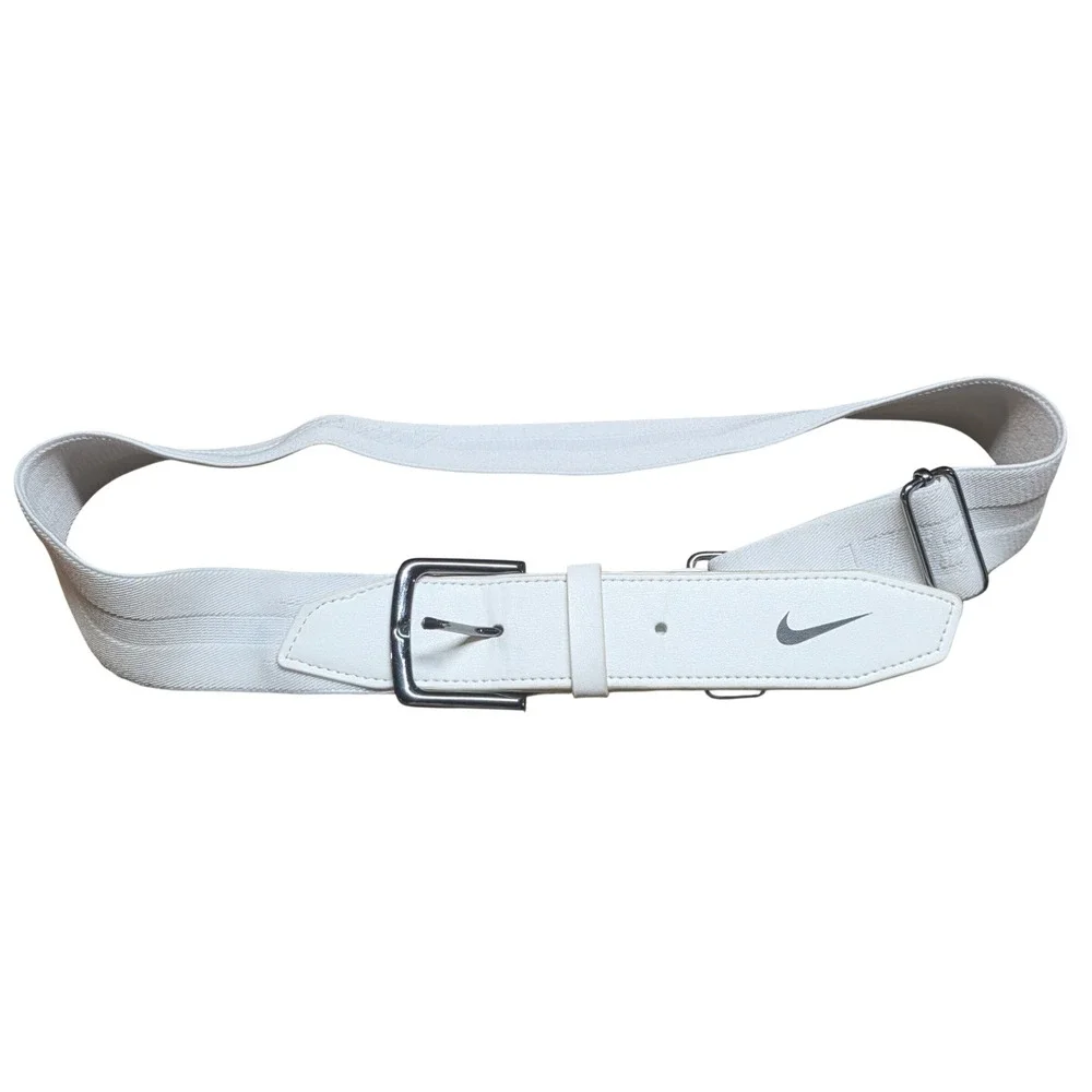 Nike Youth White Stretch Web Golf Belt Adjustable Swoosh Log Sport‎ White